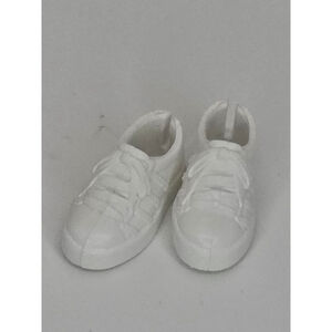 Barbie Doll Shoes – White Flat Trainers / Flats